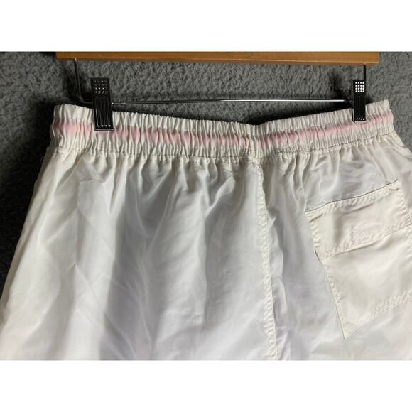 Men's White Swim Board Trunks Shorts Size L Casual Summer NEW - Picture 8 of 10